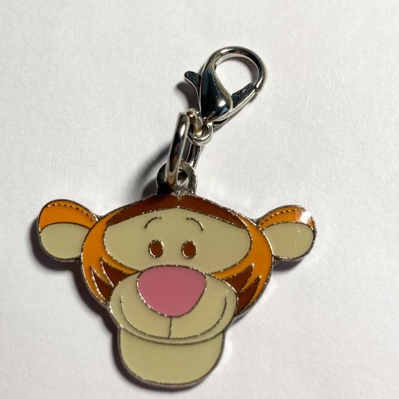 Vintage Disney Winnie The Pooh Tigger Eeyore 6 Charms Purse Zipper Pull Clip On - Picture 5 of 11